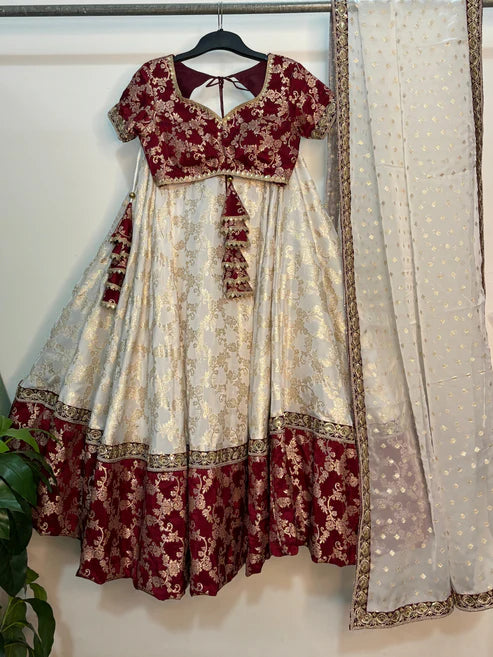 Pareksha Maroon Desingnner Jequrd Lehenga Choli