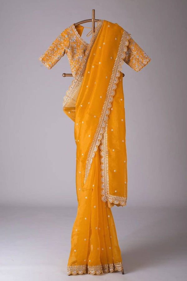 Shimmering in Yellow Grace Saree