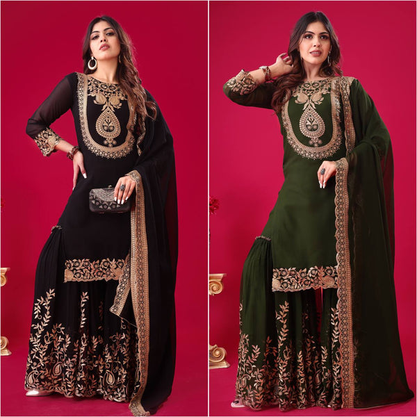 Roshan Raunak Partywear Sharara Suit