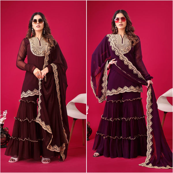 Tales of Tradition A Vintage-Inspired Sharara Ensemble